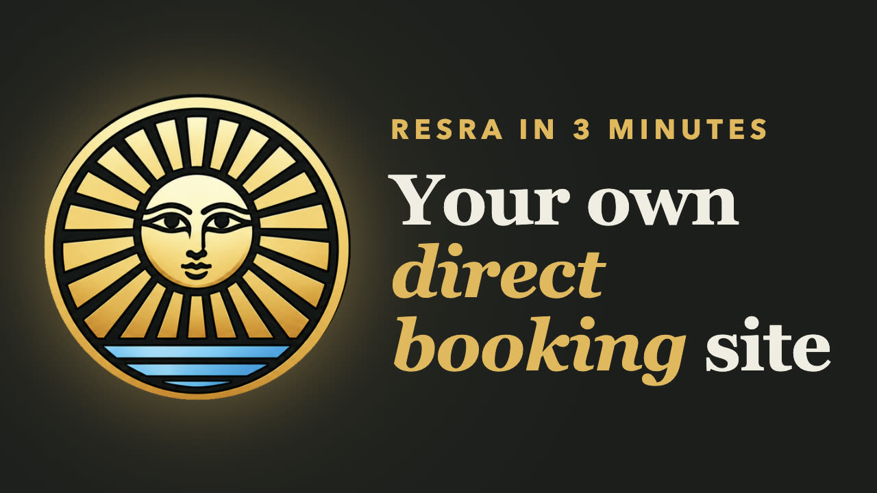 RESRA in 3 minutes: your own direct booking site